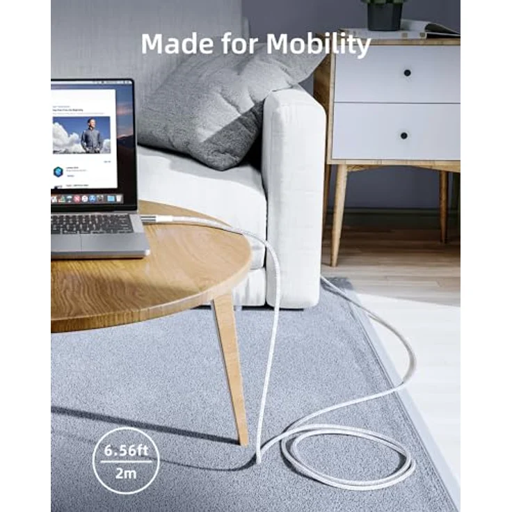 Innostyle USB C Kabel PowerFlex Ultra, 2M 100W Typ C PD, Schnellladekabel mit 4K/60Hz Unterstützung, für Samsung S24, iPhone 16, MacBook Air – Bild 4