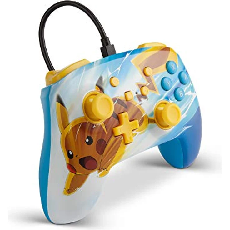 PowerA Enhanced Wired Controller - Pikachu Charge Blau, Gelb (1518806-01) (Switch) – Bild 2