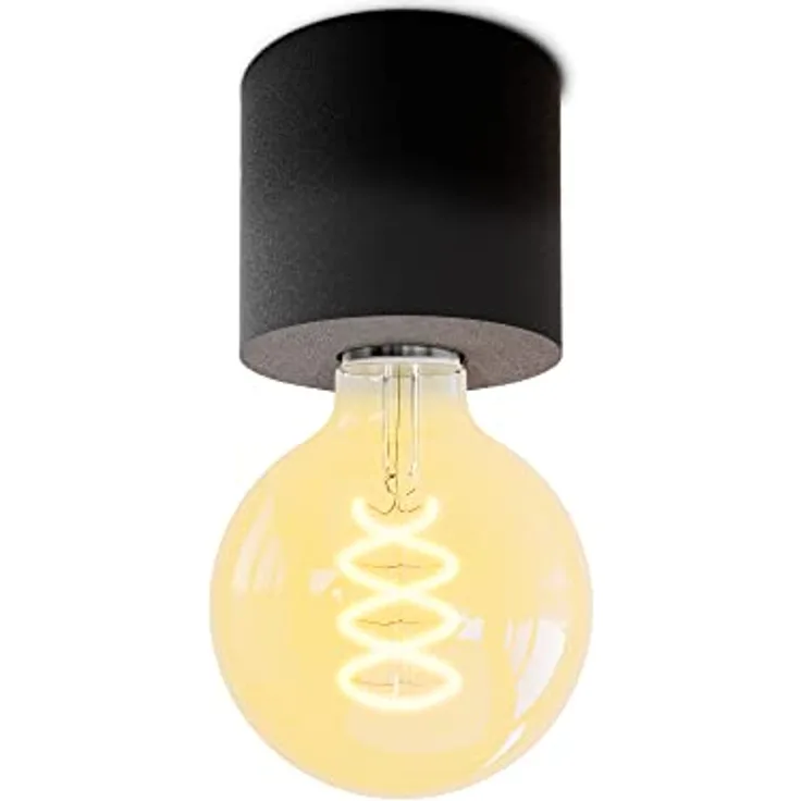 SSC-LUXon Design Decken Leuchte NAMBI inkl. Leuchtmittel LED Retro E27 Filament - Schwarz dimmbar extra warmes Licht