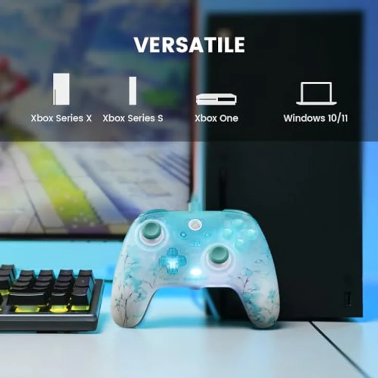 Gamesir G7 Pro, kabelgebundener Gaming Controller für Xbox Series X, floral mit RGB-Beleuchtung, Anti-Drift Analogsticks und erweiterte Mapping-Optionen – Bild 3