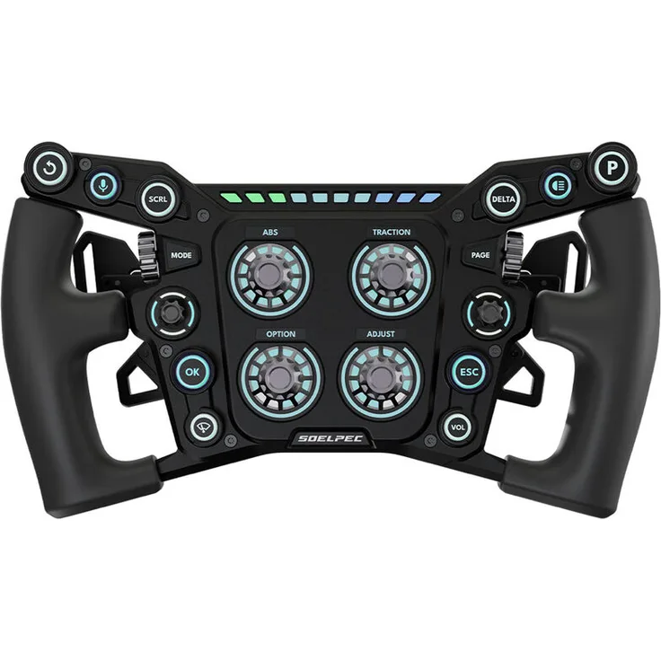 SOELPEC Terra LX Lenkrad, High-End Sim-Racing Lenkrad mit modulierbarem Design und RGB-Beleuchtung, Basalt