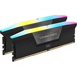 Corsair VENGEANCE RGB DDR5 RAM 48GB (2x24GB) 6400MHz CL36 Intel XMP iCUE Kompatibel Computer Speicher - Schwarz (CMH48GX5M2B6400C36)