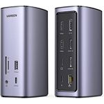 UGREEN USB C Docking Station Triple Display für MacOS und Windows, 2HDMI DP 4K@60Hz, 10Gbps USB Datenports, PD 100W, Ethernet, Audio, SD/TF, 12 IN 1 Dock für MacBook, Surface, Lenovo, Dell, HP usw.