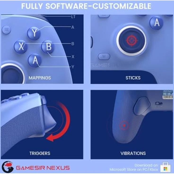 GameSir G7-SE Wired Controller for Xbox and PC Blue – Bild 4