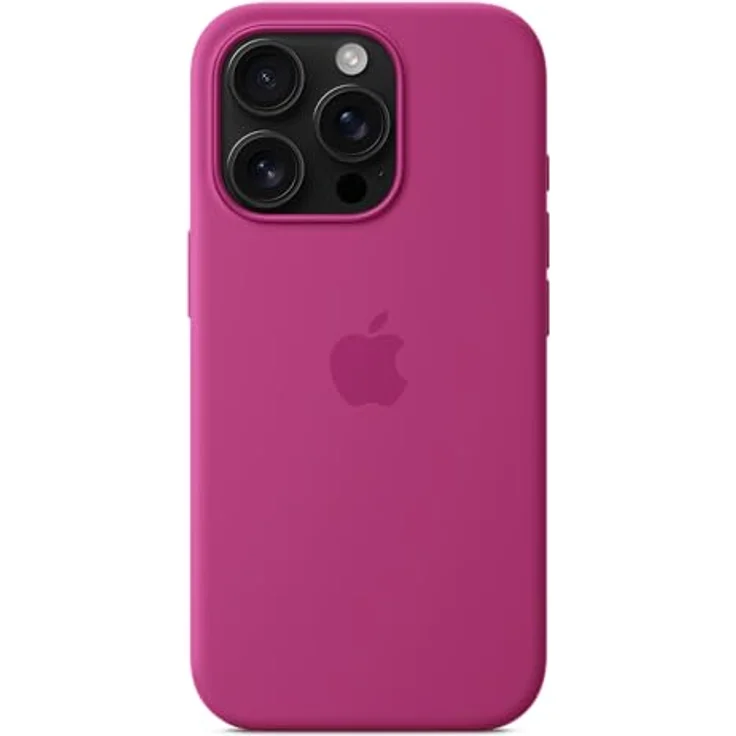 Apple iPhone 16 Pro Silikon Case mit MagSafe – Fuchsia, aus recyceltem Silikonmaterial, mit Mikrofaser-Futter und integrierten Magneten – Bild 4