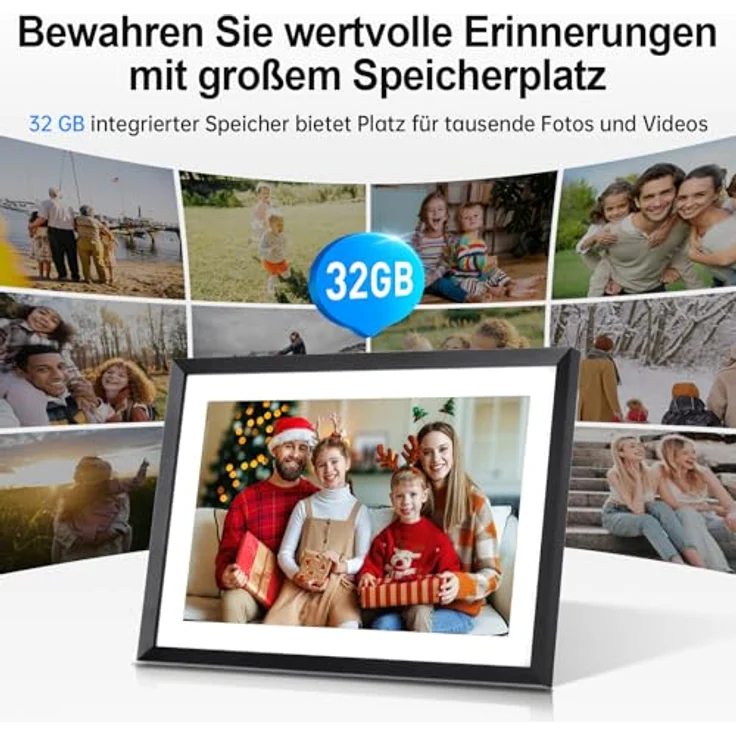 Rollei Smart Frame WiFi 107, Elektronischer Digitaler Bilderrahmen mit 10,1 Zoll IPS Touchscreen, 1280x800, 32GB Speicher, Schwarz, WLAN fähig, Frameo App – Bild 5