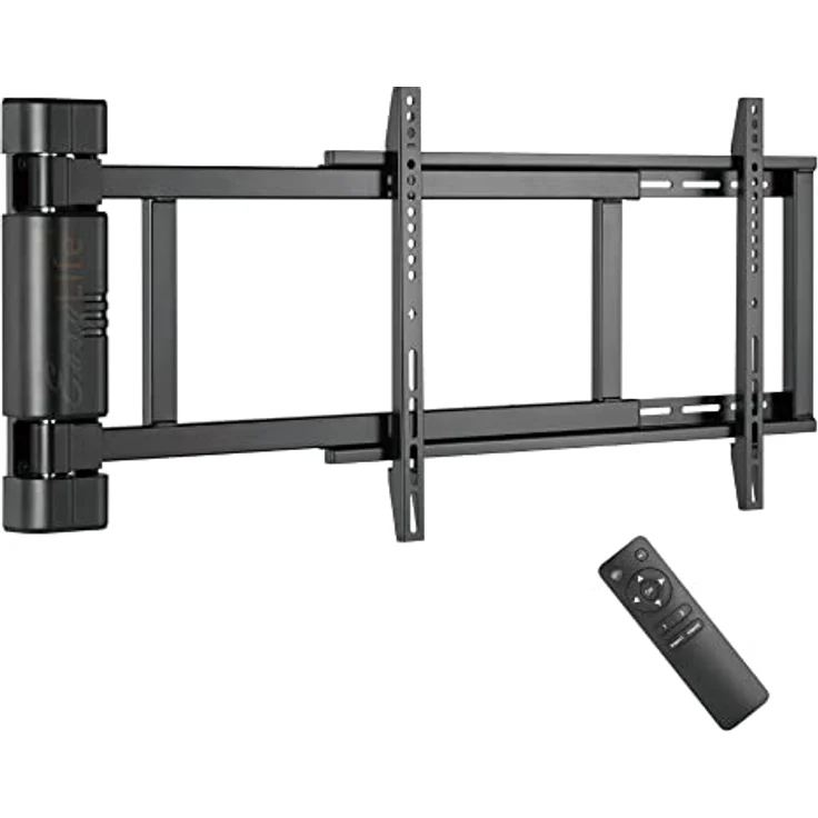 EasyLife TV Wandhalterung bis 170° elektrisch schwenkbar, VESA Wandhalterung bis 600x400 für LCD/OLED/Curved TV, Fernseher, Monitor, Display, Smartboard von 32-75 Zoll & 50kg max, Schwarz – Bild 1