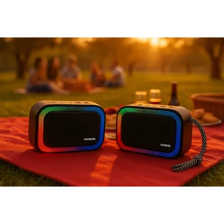 Aiwa BST130TN, Tragbarer Bluetooth-Lautsprecher mit 5 W Leistung, Schwarz – Bild 10