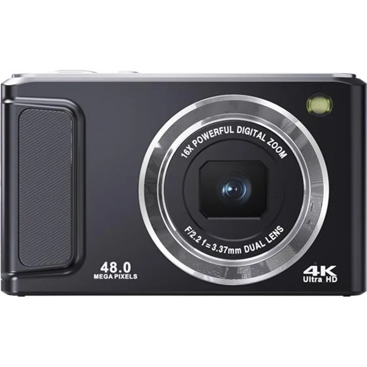 INF DC308, HD-Digitalkamera mit 32GB TF-Karte und Dualkamera, Schwarz
