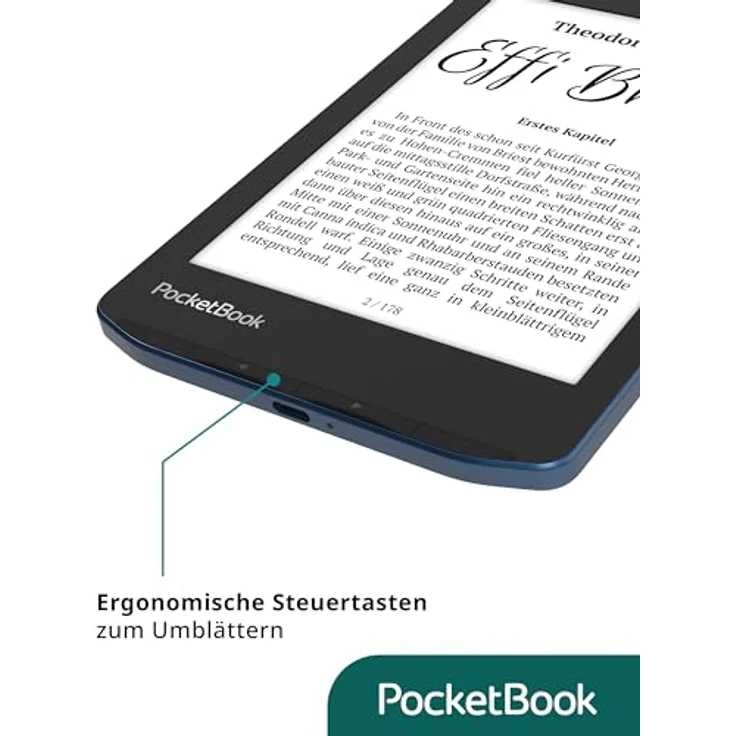 PocketBook e-Book Reader 'Verse Pro' (deutsche Version) 16 GB Speicher, IPX8, Bluetooth, 15,2 cm (6 Zoll) E-Ink Carta Display - Passion Red – Bild 5