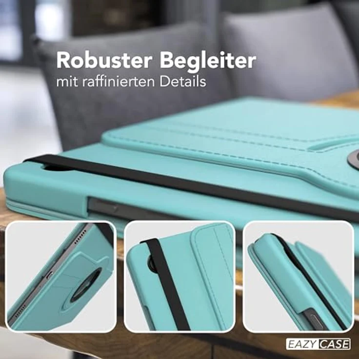 EAZY CASE 360° Drehbare Tablet Hülle für Samsung Galaxy Tab A11 Plus, 11 Zoll Schutzhülle mit Ständerfunktion, Kunstleder, Blau – Bild 4