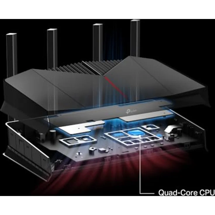 TP-Link BE3600 Wi-Fi 7 Gaming Router, Dual-Band, 3570 Mbit/s, 2x 2,5 Gigabit Ethernet-Ports, schwarz – Bild 7