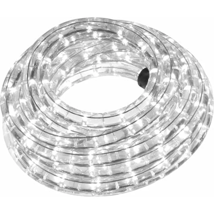 HQ-Power LED-Lichtschlauch, wetterfester Lichterschlauch für Außen, 36 LEDs/Meter, kaltweiß, 9 m, IP44, langlebig bis 20.000 Stunden – Bild 1