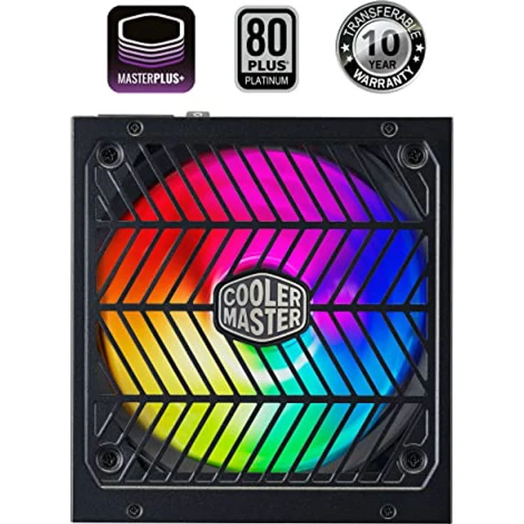 Cooler Master XG750 Plus Platinum PC-Netzteil (EU) - 80 Plus Platinum (+92% Effizienz), 750W, vollständig modular, Echtzeit-Display, 100% jap. Kondensatoren, 135mm FDB-ARGB-Lüfter – Bild 2