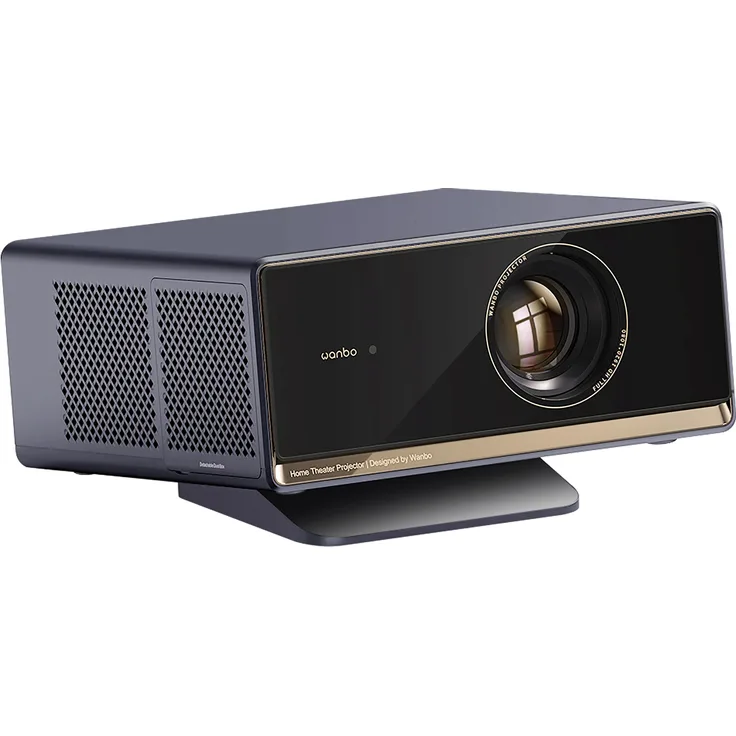 Wanbo X5 Pro, Full HD Beamer mit 1100 lm Helligkeit, automatischer Trapezkorrektur, Android TV 9.0, Schwarz