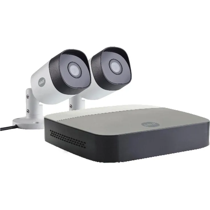 Yale YA-SV4C2ABFX2, Smart Home CCTV Kit mit 2 Full HD Außencameras, IP67 wetterfest, Nachtsicht bis 20 Meter, intelligente Bewegungs- und Fahrzeugerkennung