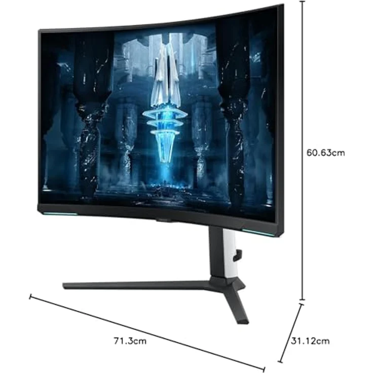 Samsung Odyssey Neo G8 Gaming Monitor S32BG850NP, 32 Zoll, 4K UHD, AMD FreeSync Premium Pro, 240 Hz, VA-Panel, 1 ms, Schwarz/Weiß – Bild 2