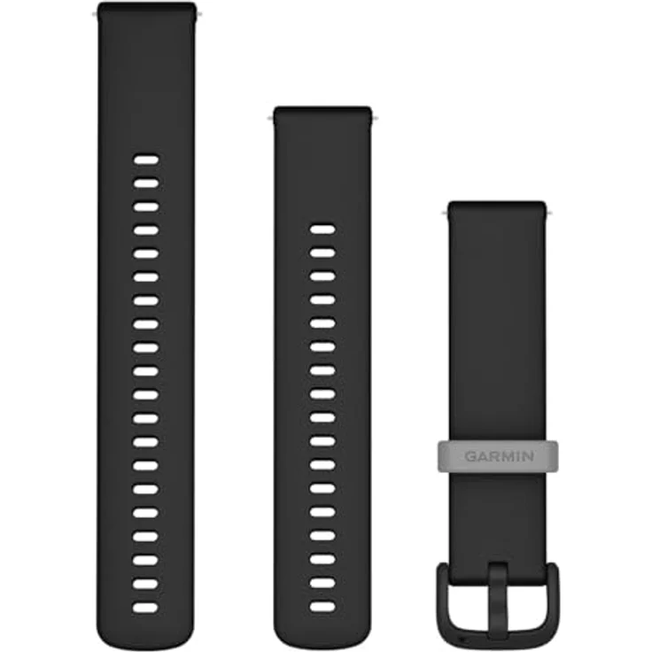 Garmin Schnellwechsel-Armband 20mm, kompatibel mit Venu, Forerunner und vivoactive, in Schwarz, einfach ohne Werkzeug zu wechseln – Bild 1