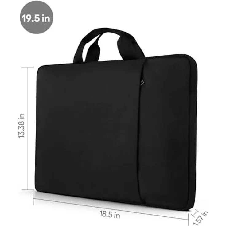 UPERFECT Laptop-Hülle 19,5 Zoll, Wasserdicht und Stoßfest mit Gepolsterten Fächern, Großen Seitentaschen und Robuster Tasche für Laptops/Monitore/Notebooks/Tablets – Bild 2