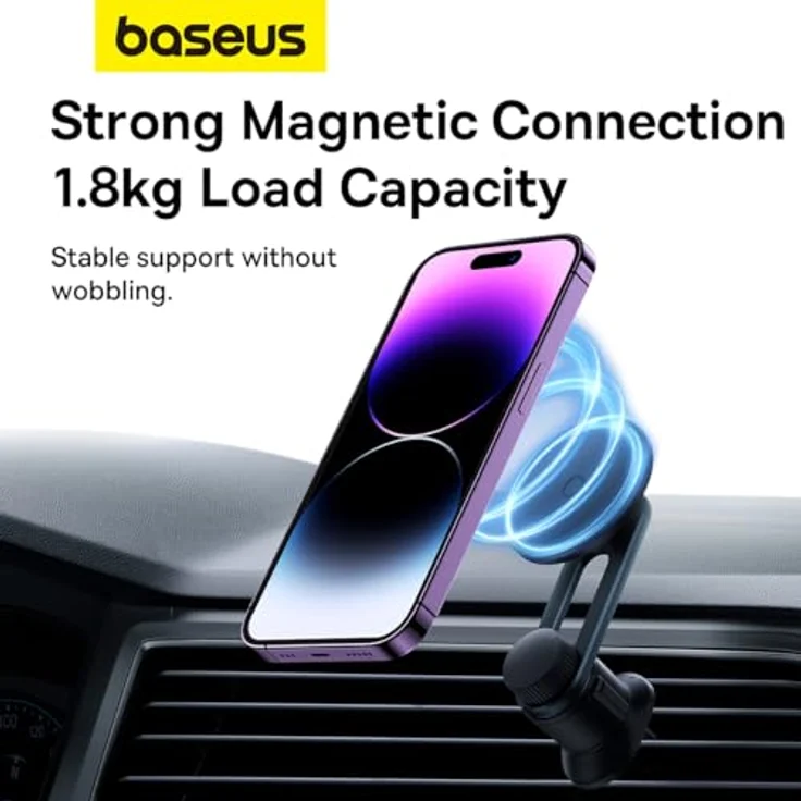 Baseus MagPro, magnetische Smartphone Halterung mit 360° Drehung, Schwarz – Bild 6