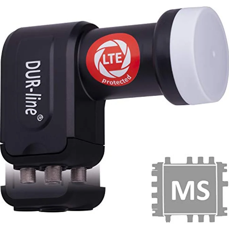 DUR-line 8 Teilnehmer Set - Qualitäts-Alu-Satelliten-Komplettanlage - Select 75cm/80cm Spiegel/Schüssel Rot + Multischalter + LNB - für 8 Receiver/TV [Neuste Technik, DVB-S2, 4K, 3D] – Bild 3