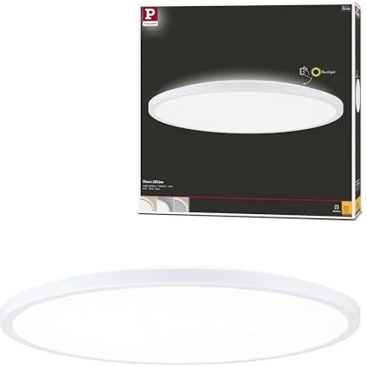 Paulmann Panel Atria Shine Sep Switch 35W 3000K 400mm Weiß Kunststoff 71190, Smarte Deckenbeleuchtung mit warmweißer Lichtfarbe – Bild 1