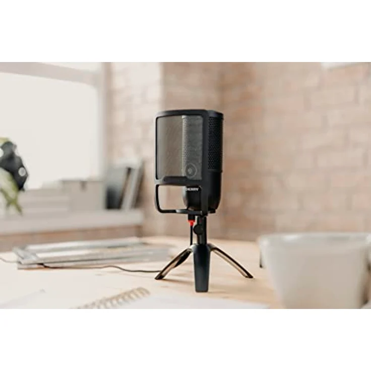 CHERRY UM POP FILTER, Popschutz für USB-Mikrofone CHERRY UM 3.0, UM 6.0 ADVANCED, UM 9.0 PRO RGB, Popfilter für weniger Knall- und Zischgeräusche, einfach montiert, schwarz – Bild 2