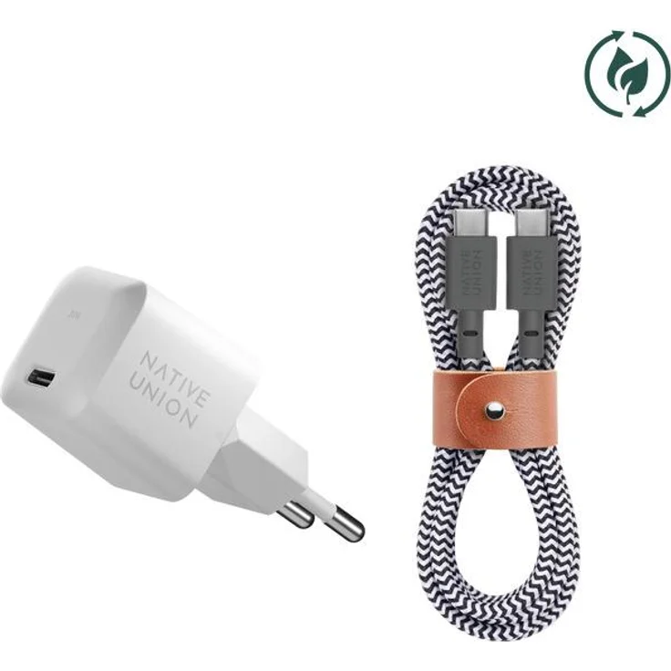 Native Union FAST30-CC-WHZEB-EU, 30 W USB Ladegerät mit Schnellladung, Weiß