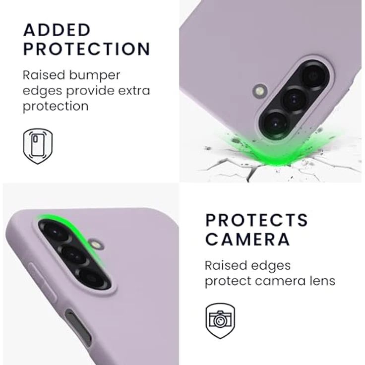kwmobile Hülle für Samsung Galaxy A26 5G - weiches TPU Silikon Case in Lavendel, geeignet für kabelloses Laden – Bild 3