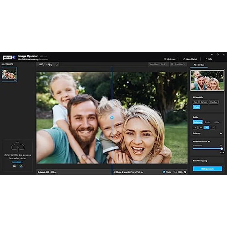 Nero AI Image Upscaler | Bilder vergrößern | Fotos schärfen | Skalieren auf 4K | Optimieren von Fotos | einfaches Nachschärfen | Windows 11 / 10 | (Unlimitierte Lizenz) für 1 PC – Bild 4
