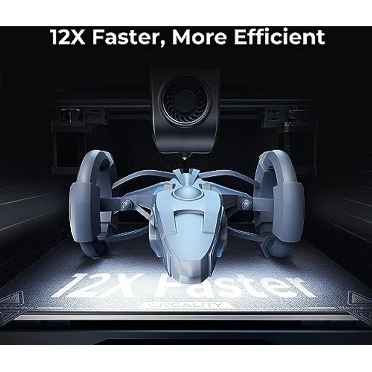 Creality Official K1 3D Drucker, 600 mm/s Druckgeschwindigkeit, Dual-Core 1,2 GHz CPU, 300°C Hochtemperatur-3D-Druckdüsen, LCD-Auto-Nivellierfunktion – Bild 2