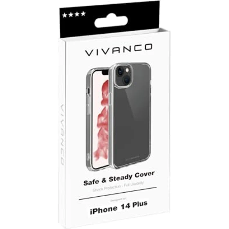 Vivanco Safe and Steady Backcover Apple iPhone 14 Plus Transparent - Stoßfestes und sicheres Schutzcover – Bild 5