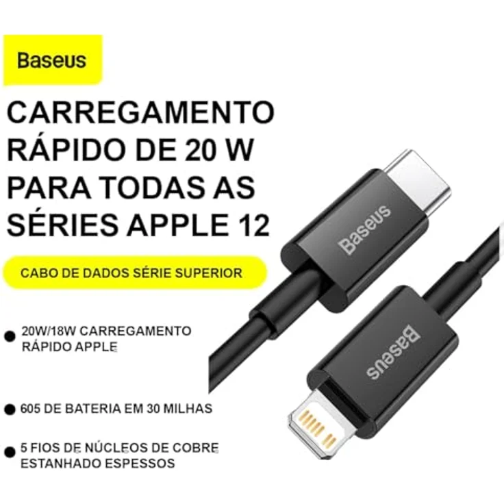 Baseus Superior Series Connection Cable USB-C to Lightning PD 20W 1m – Bild 8