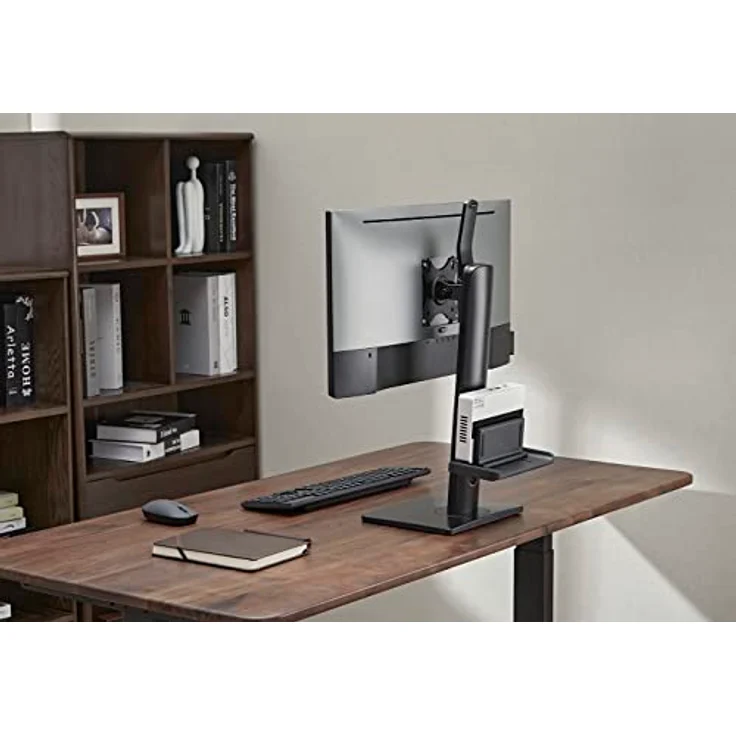myWall Tischhalterung HL60L, Monitor Tischhalterung für 17-32 Zoll, Halterung für Mini PC , Höhenverstellbar, Neigbar, Drehbar und Horizontal anpassbar mit Federsystem, VESA 75/100, Gewicht 2-7 kg – Bild 5