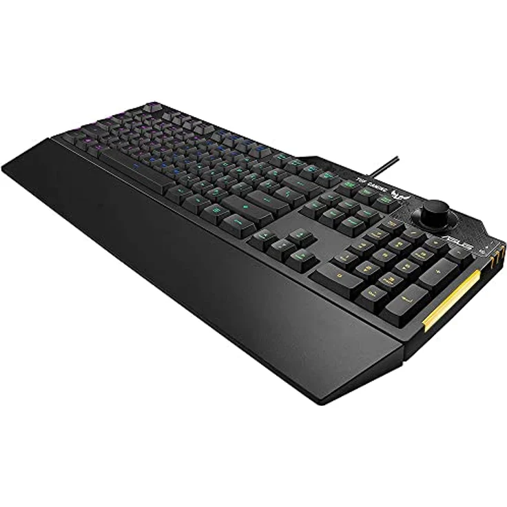 ASUS Tastiera Computer TUF Gaming K1 RGB, Gaming Tastatur mit TUF Gaming Touch Switch und dynamischer RGB-Beleuchtung, schwarz – Bild 1