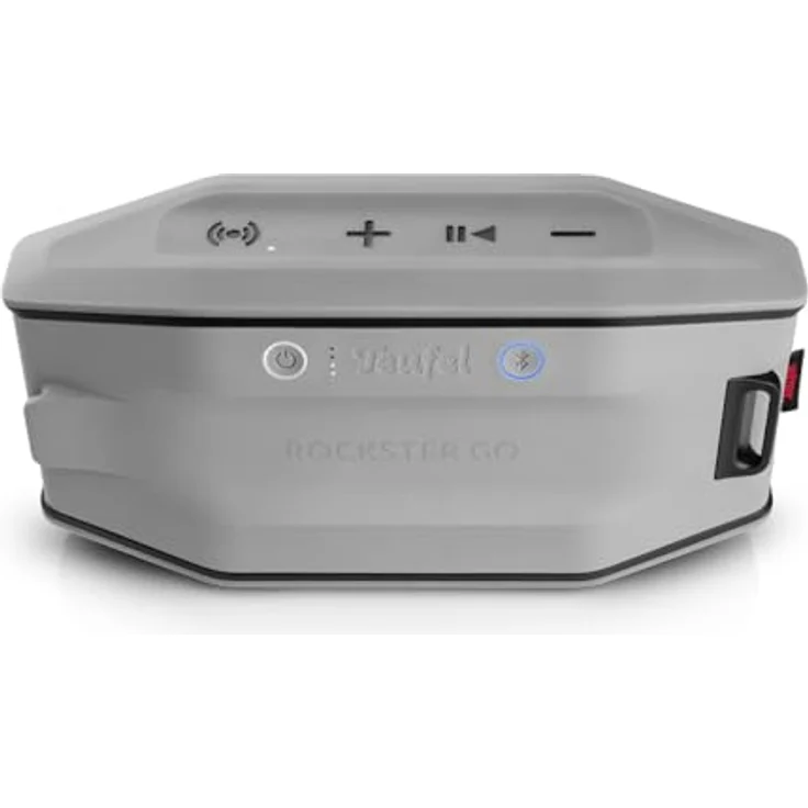 Teufel ROCKSTER GO 2 – Mobiler Bluetooth-Lautsprecher, IP67, 15h Akku, Dual Pairing, MP3-Player, Mikrofon, wasserfest, grau – Bild 4