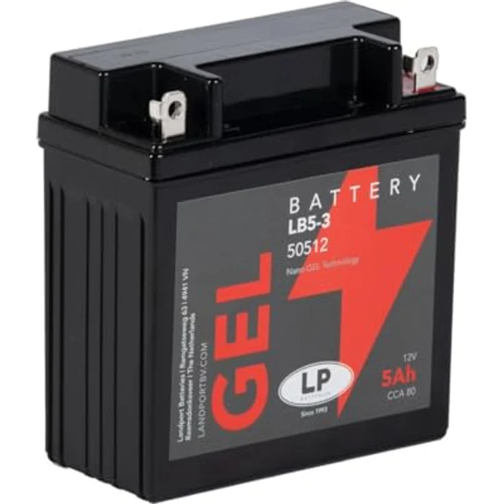 Landport LB5-3, 12V 5Ah Gel-Motorradbatterie mit hoher Startleistung und wartungsfreiem Design – Bild 2