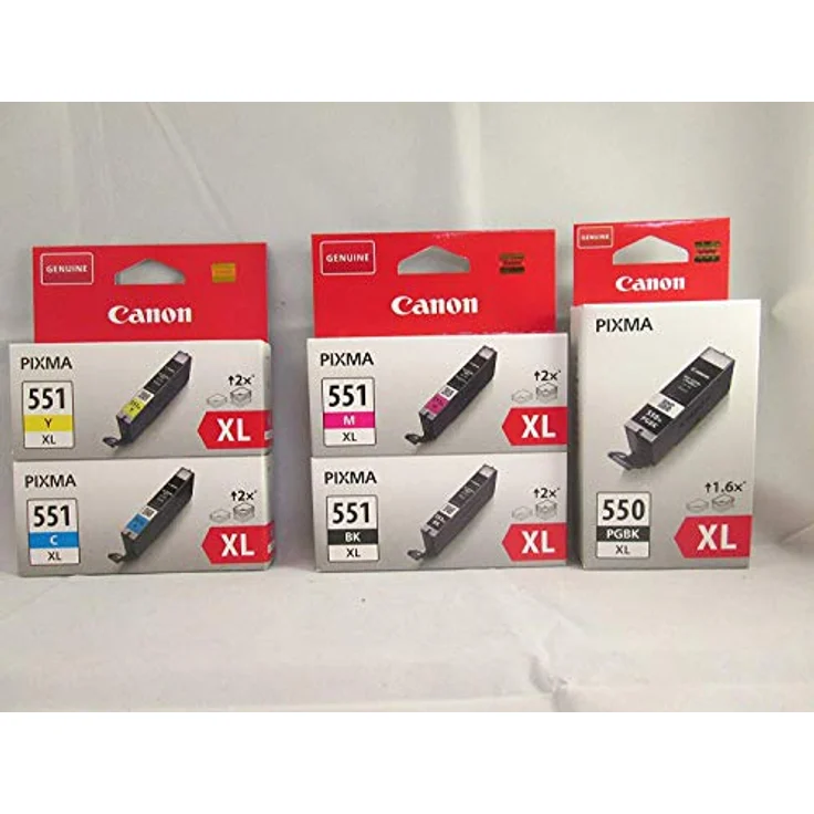 Canon CLI-551 XL-PGI-550 XL Set 5 Patronen Pixma iP7250, MG 5450, MG 6350 – Bild 2