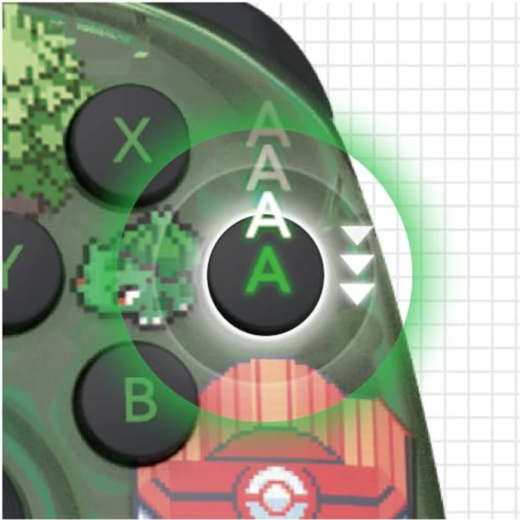 HORI PAD Turbo Wireless Controller - Pokémon Pixel Green - Kabelloser Gaming-Controller mit TMR-Sticks, Bewegungssensoren und bis zu 10 Stunden Akkulaufzeit für Nintendo Switch 2 – Bild 8