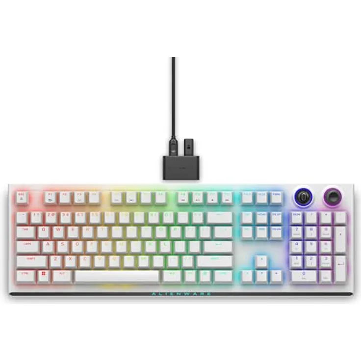 Alienware Tri-Mode kabellose Gaming Tastatur - AW920K (Lunar Light) mit CHERRY MX Red Switches