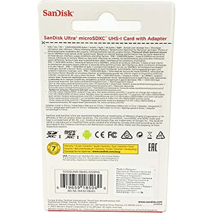 SanDisk Ultra Android microSDXC 64GB bis zu 48MB/Sek, Class 10 Speicherkarte + SD-Adapter – Bild 4