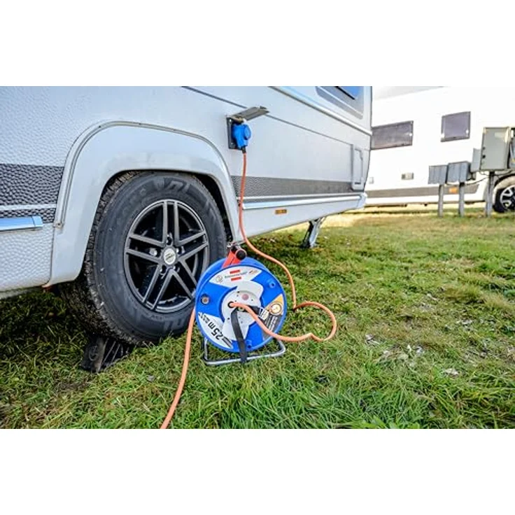 Brennenstuhl Camping-Kabeltrommel mit 25m Kabel in orange (E Kabeltrommel mit E-Winkelkupplung inkl) - 1182470100 – Bild 6