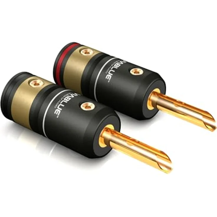 VIABLUE SC-4 Silver Single-Wire High-End Lautsprecherkabel T6s Bananenstecker echtvergoldet 1 Paar mit Splitter 300 cm 3 m – Bild 4