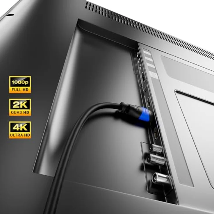 deleyCON 2m HDMI Kabel   HDMI 2.0 / 1.4a kompatibel   High Speed mit Ethernet (Neuster Standard)   ARC   3D   4K Ultra HD (1080p/2160p) – Bild 6