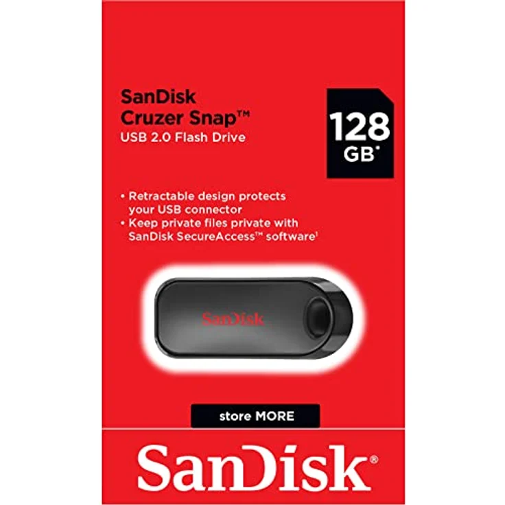 SanDisk Cruzer Snap 128GB USB Flash-Laufwerk – Bild 2