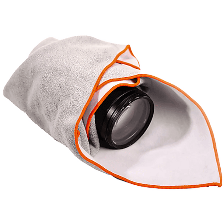 ROLLEI Magic Reinigungstuch 45x45 cm, graues Reinigungstuch mit Klett-Technik und zwei Reinigungsseiten