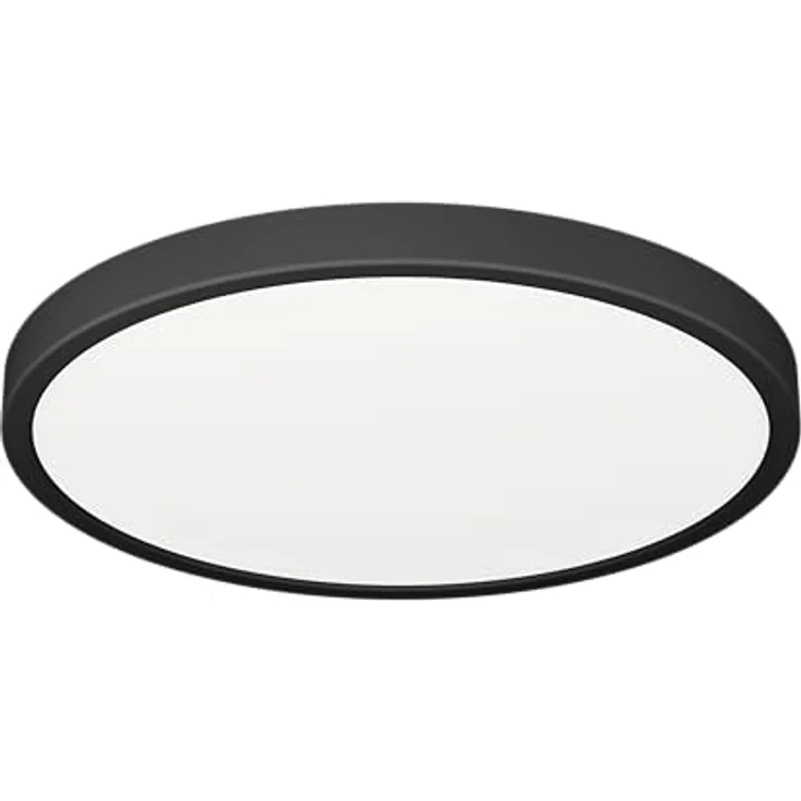 EGLO LED Deckenleuchte Fueva 6, runde Badezimmer Deckenlampe in Weiß und Schwarz, IP44, Ø 28 cm, warmweiß-kaltweiß – Bild 1