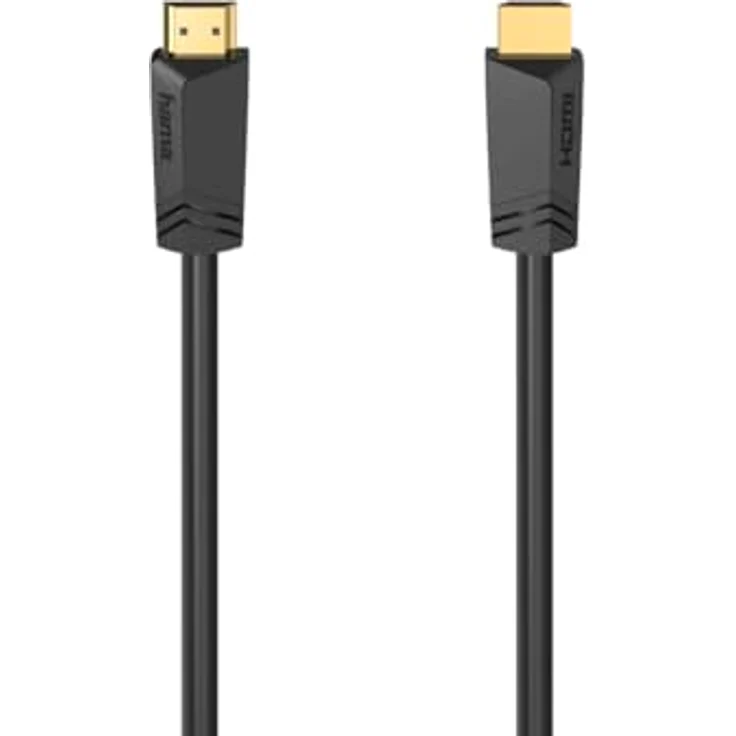 Hama HDMI Kabel 5 Meter Ultra High Speed (4K / 8K, 48 Gbit/s, eARC, Ethernet, HDR) 5m, schwarz – Bild 1