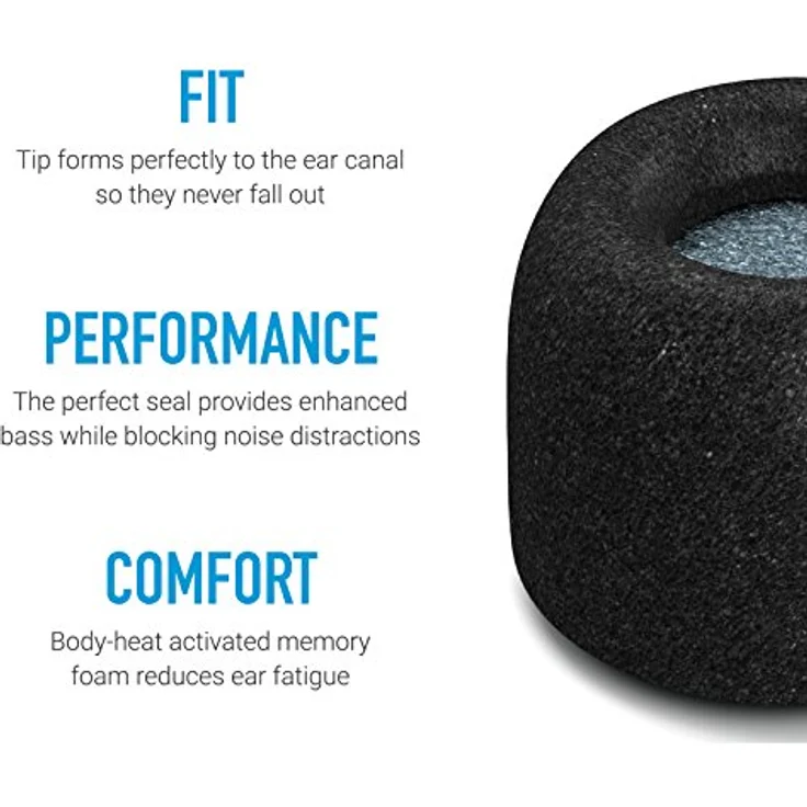 Comply TrueGrip Pro TW Premium Memory-Foam-Kopfhöreraufsätze für Google True Wireless Earbuds | Sichere Passform Tipps mit TechDefender | 3 Paar (Medium) – Bild 2