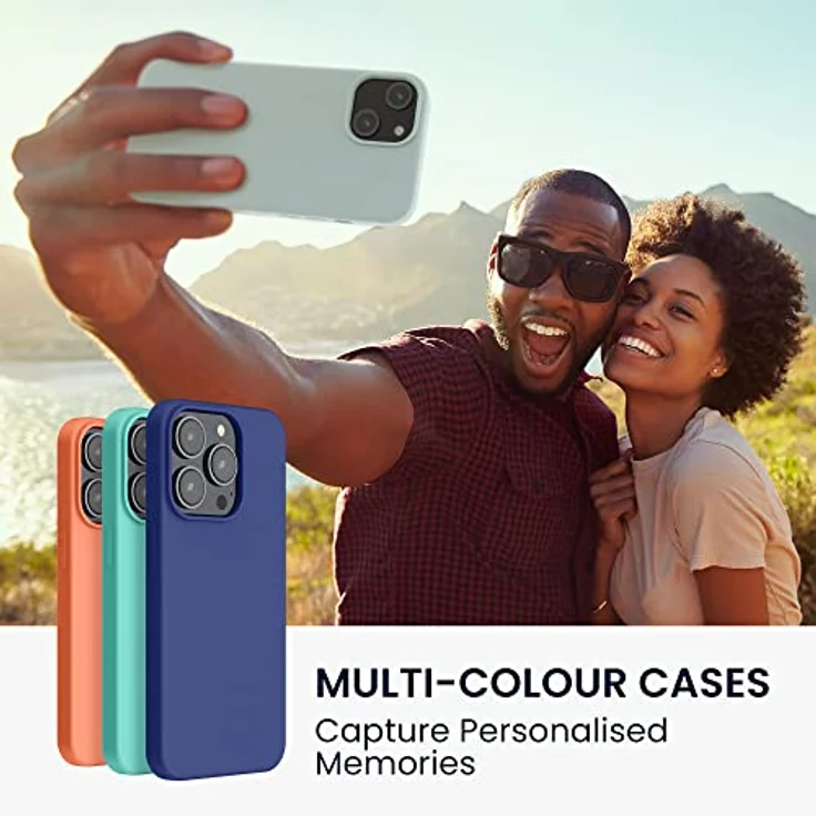 kwmobile Handyhülle für iPhone 14 - Silikon Case in Cool Mint, Anti-Rutsch, kabelloses Laden, optimaler Schutz – Bild 3